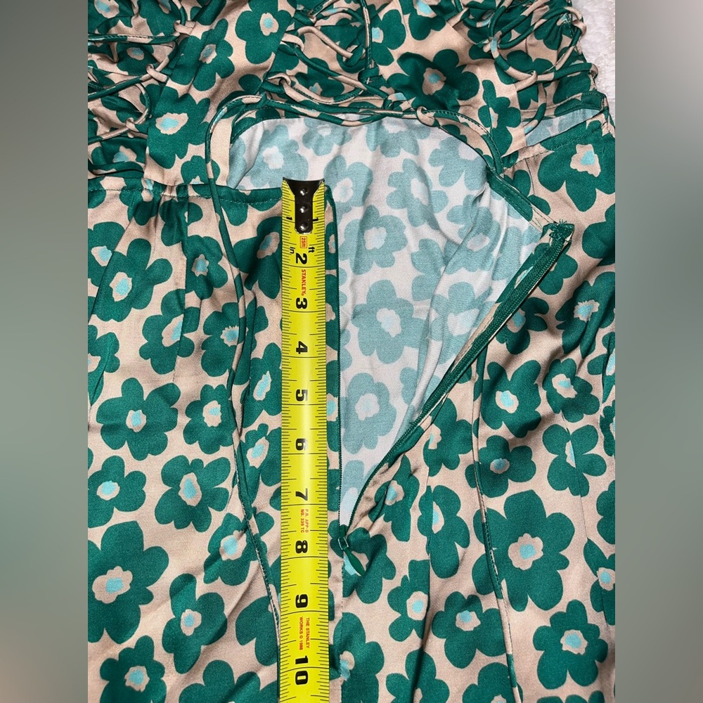 For Love & Lemons Green Floral Lincoln Midi Dress • Small - Picture 8 of 16